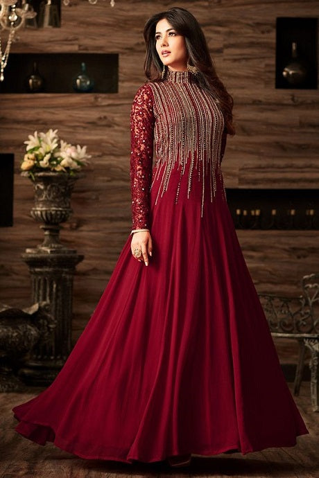Maroon Gown with Bolero, Women's Fashion, Dresses & Sets, Evening dresses &  gowns on Carousell